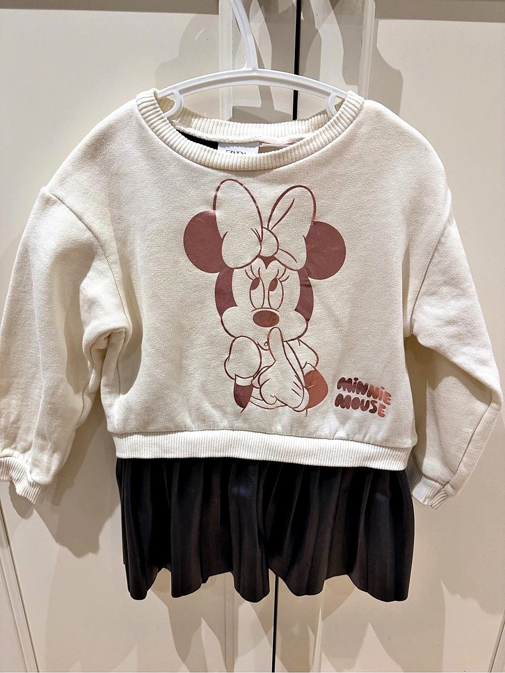 Zara Minnie Mouse sweatshirt dress 18-24M